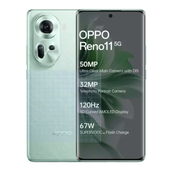 Buy OPPO Reno 11 (8 GB RAM, 256 GB) Wave Green Mobile Phone - Vasanth and Co